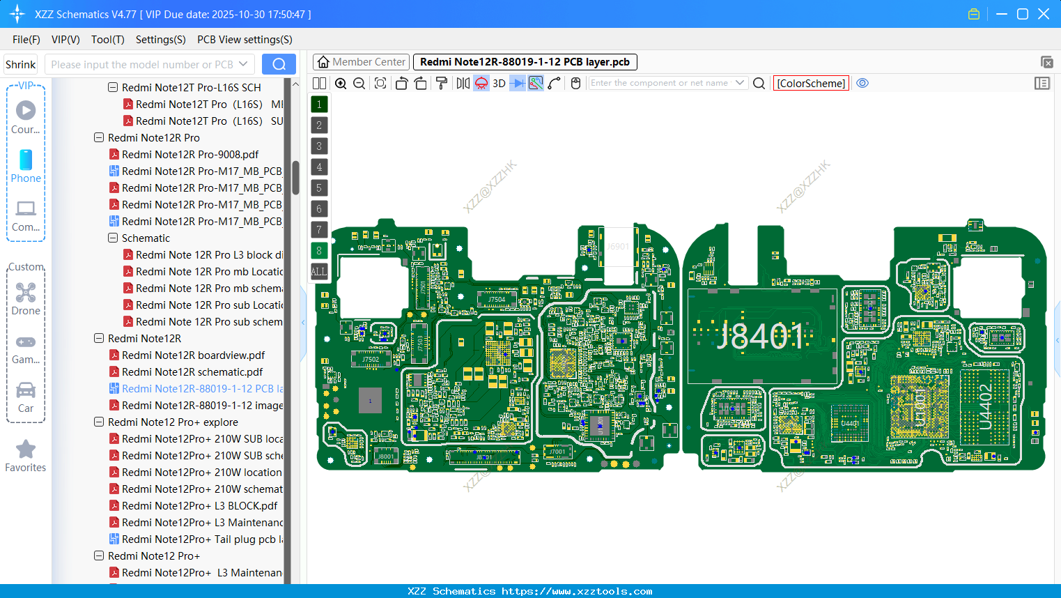 Xiaomi Redmi Note12R-88019-1-12 PCB Layer